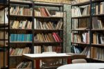 Book shelves in the Bibliothèque de la Khaldounia in the Medina