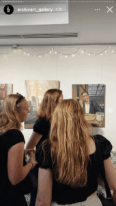 At the vernissage of Sarah Laajimi at the Gallery ArchivArt